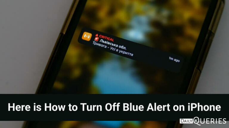 how to turn off blue alert on iphone
