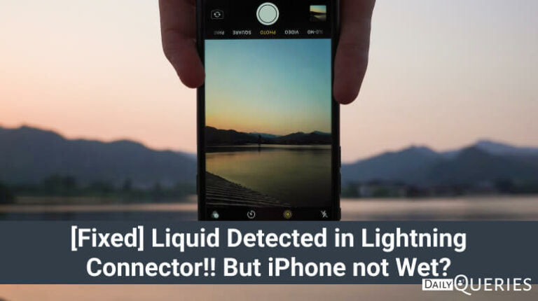 liquid detected in lightning connector not wet