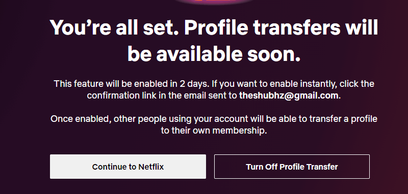 profile transfer on netflix